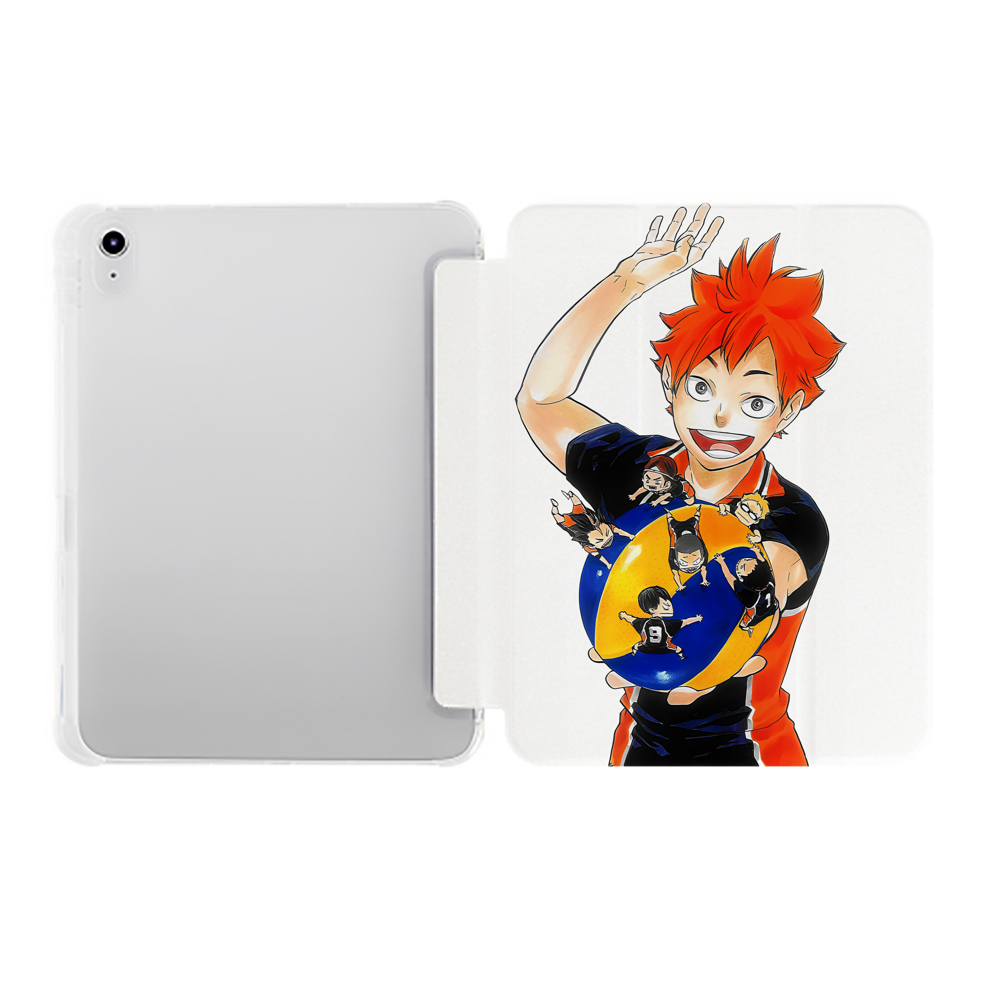（画像用） ハイキュー!! Haikyu!! IPad ケース ペン収納付き 三つ折りスタンド PUレザー×シリコン 対応機種9.5/10.5/10.9インチ
